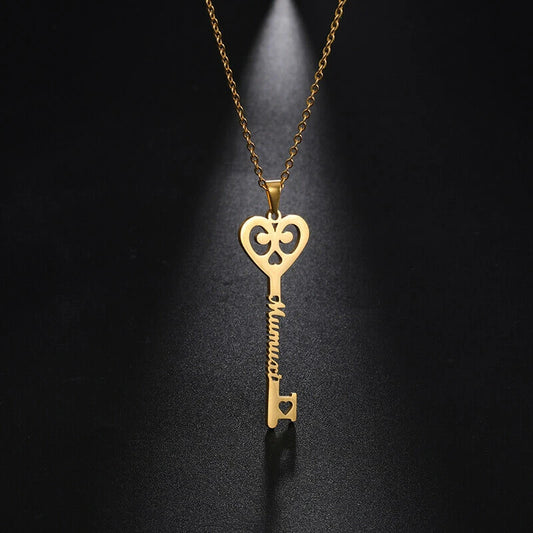 Custom Key Name Pendant Necklace