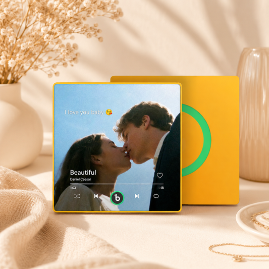 Custom Photo Music Fridge Magnet | Personalized Song Gift