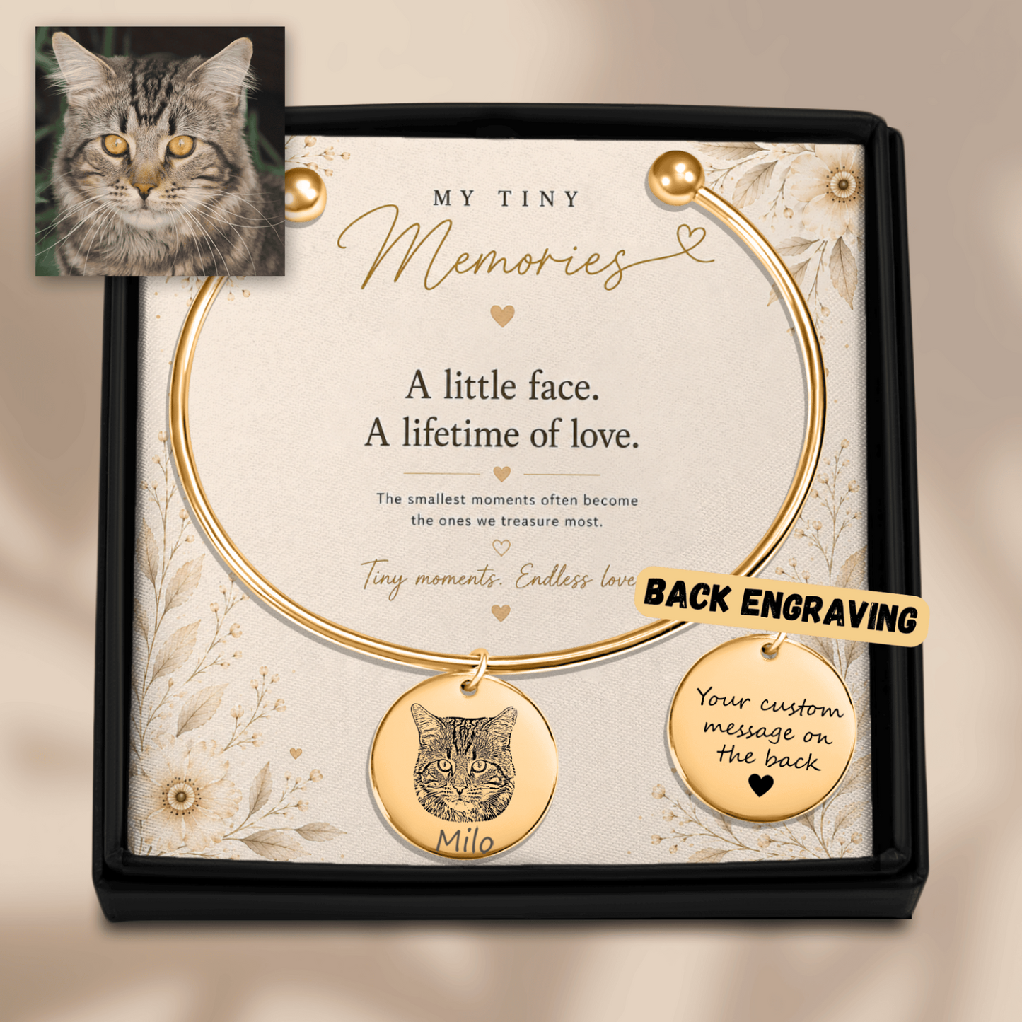 Personalized Pet Photo Bangle Bracelet