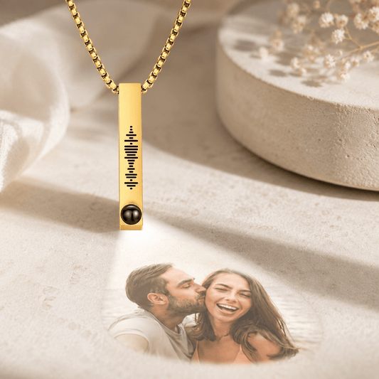 Personalized Music Projection Necklace | Custom Photo Keepsake - My Tiny Memories
