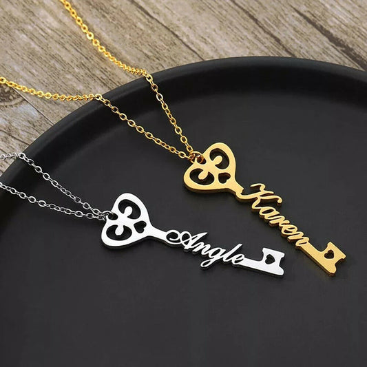 Custom Key Name Pendant Necklace