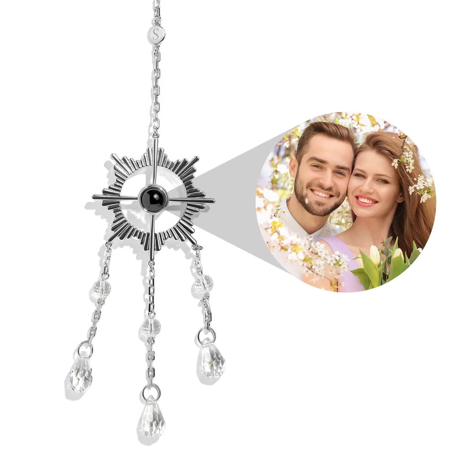 Personalized Photo Sun Catcher | Memorial Angel Keepsake Ornament