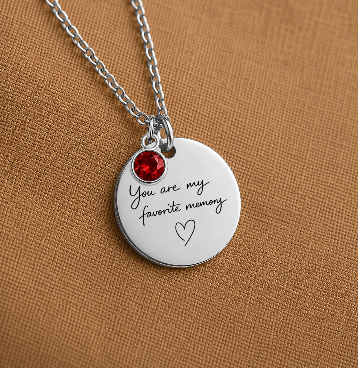 You Are My Favorite Memory Birthstone Necklace | Personalized Engraved Gift