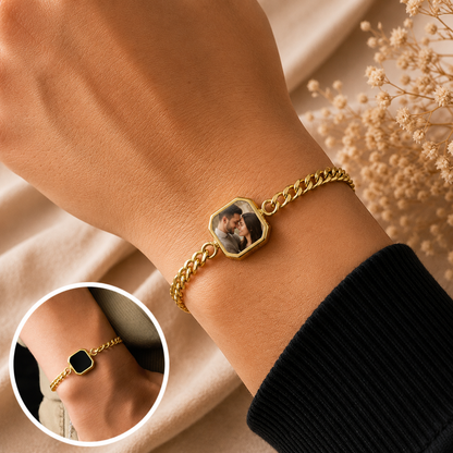 Personalized Baby Hidden Photo Bracelet – Custom Newborn Picture Bracelet