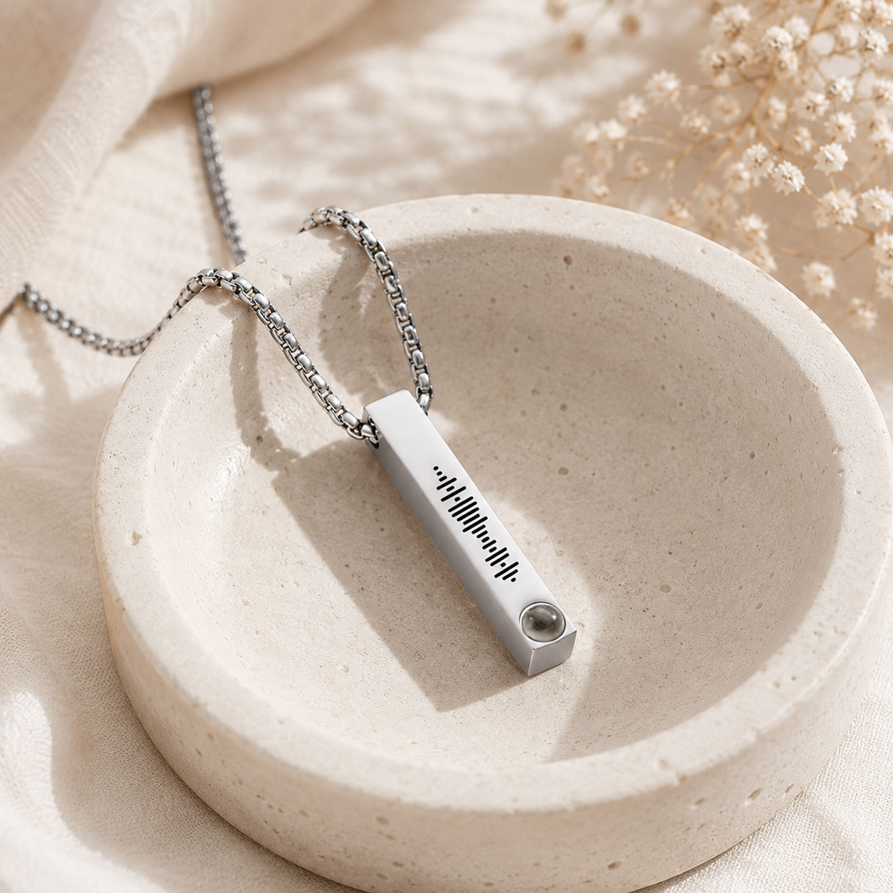 Personalized Music Projection Necklace | Custom Photo Keepsake