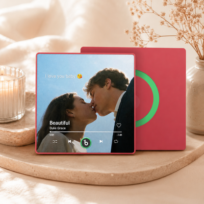 Custom Music Fridge Magnet with Photo & Song | Personalized Fridge Magnet That Plays Music