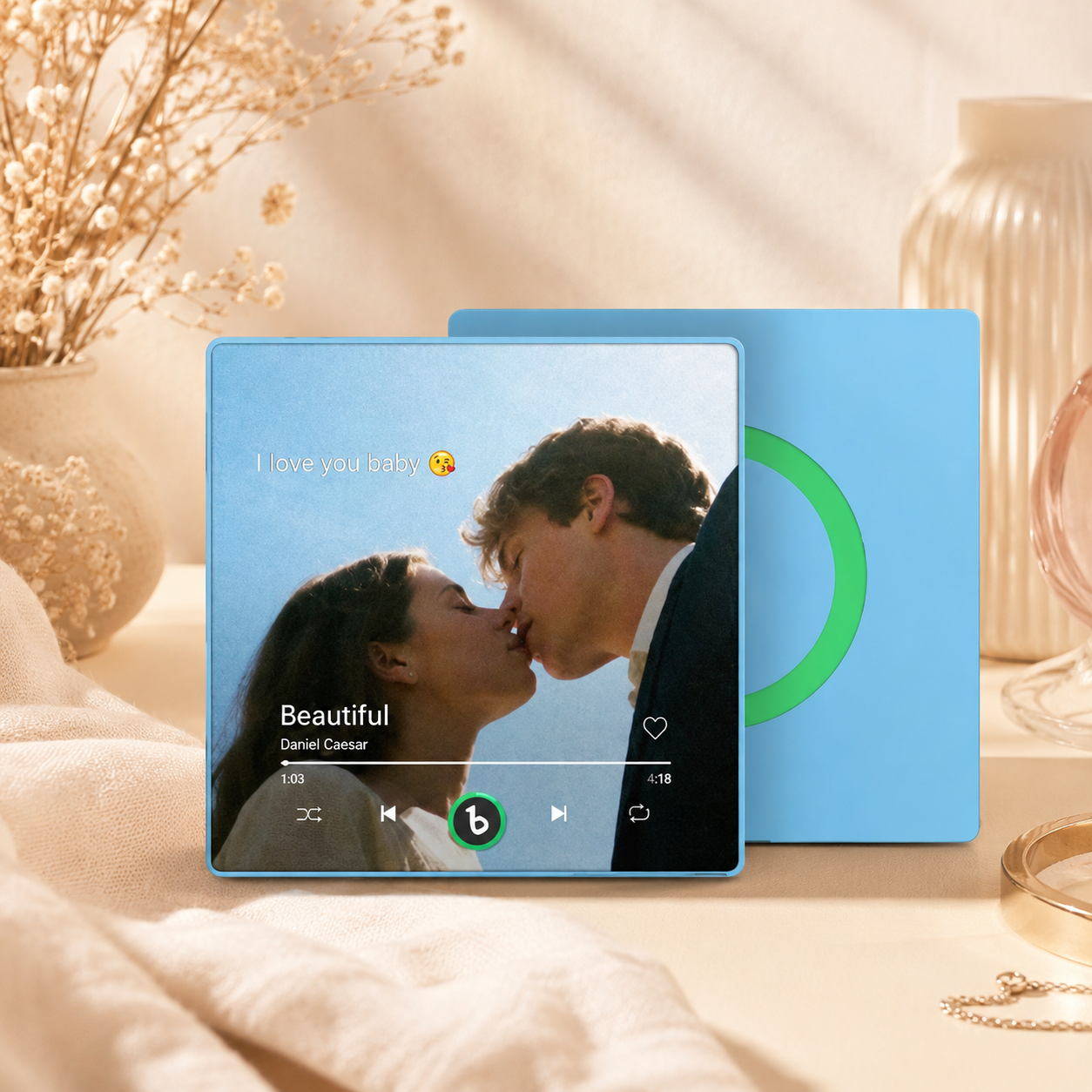 Custom Music Fridge Magnet with Photo & Song | Personalized Fridge Magnet That Plays Music