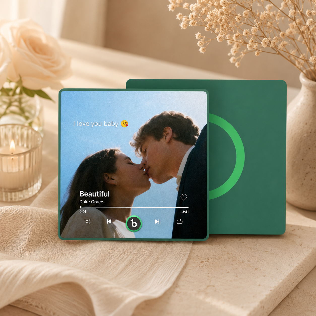 Custom Music Fridge Magnet with Photo & Song | Personalized Fridge Magnet That Plays Music