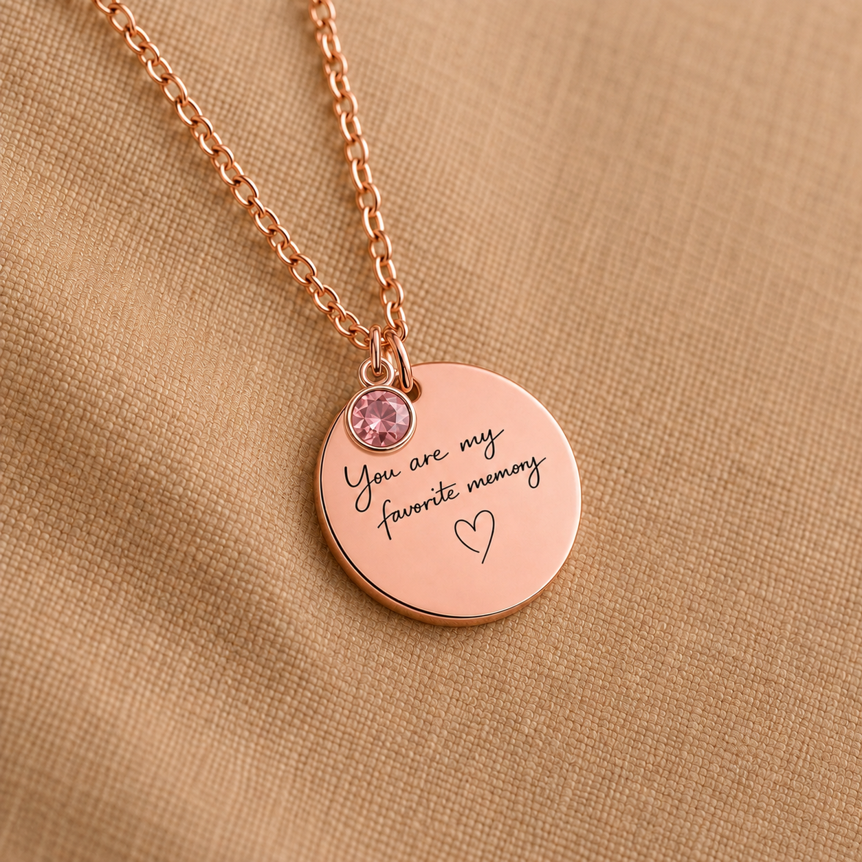 You Are My Favorite Memory Birthstone Necklace | Personalized Engraved Gift
