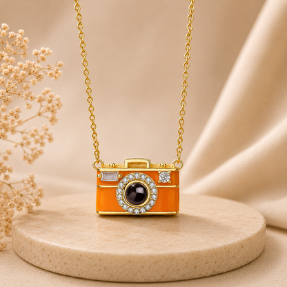 Personalized Camera Projection Necklace | Custom Photo Keepsake