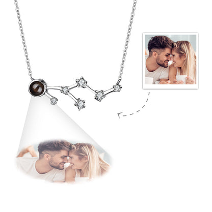 Custom Photo Projection Constellation Necklace | Zodiac Gift