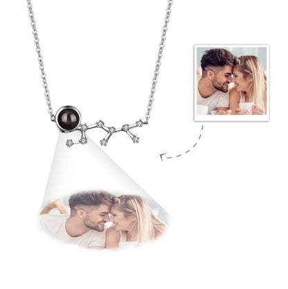 Custom Photo Projection Constellation Necklace | Zodiac Gift