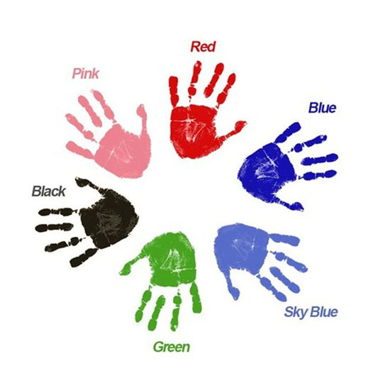 Newborn Baby DIY Hand And Footprint Kit Ink Pads | Photo Frame Handprint Toddlers Souvenir Accessories Safe Clean Baby Shower Gift
