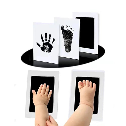 Newborn Baby DIY Hand And Footprint Kit Ink Pads | Photo Frame Handprint Toddlers Souvenir Accessories Safe Clean Baby Shower Gift