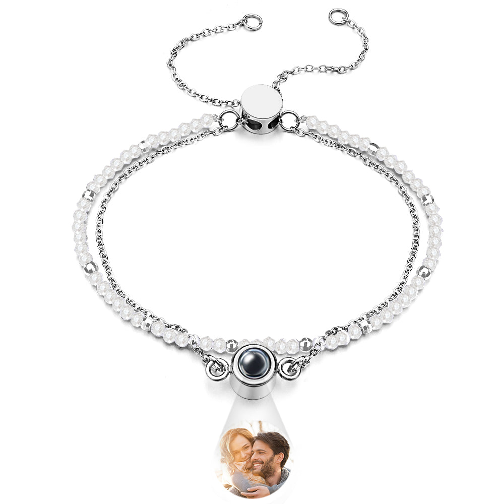 Custom Photo Projection Bracelet | Personalized Crystal Memory Bracelet