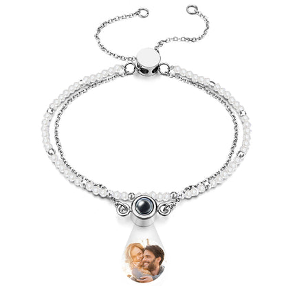 Custom Photo Projection Bracelet | Personalized Crystal Memory Bracelet