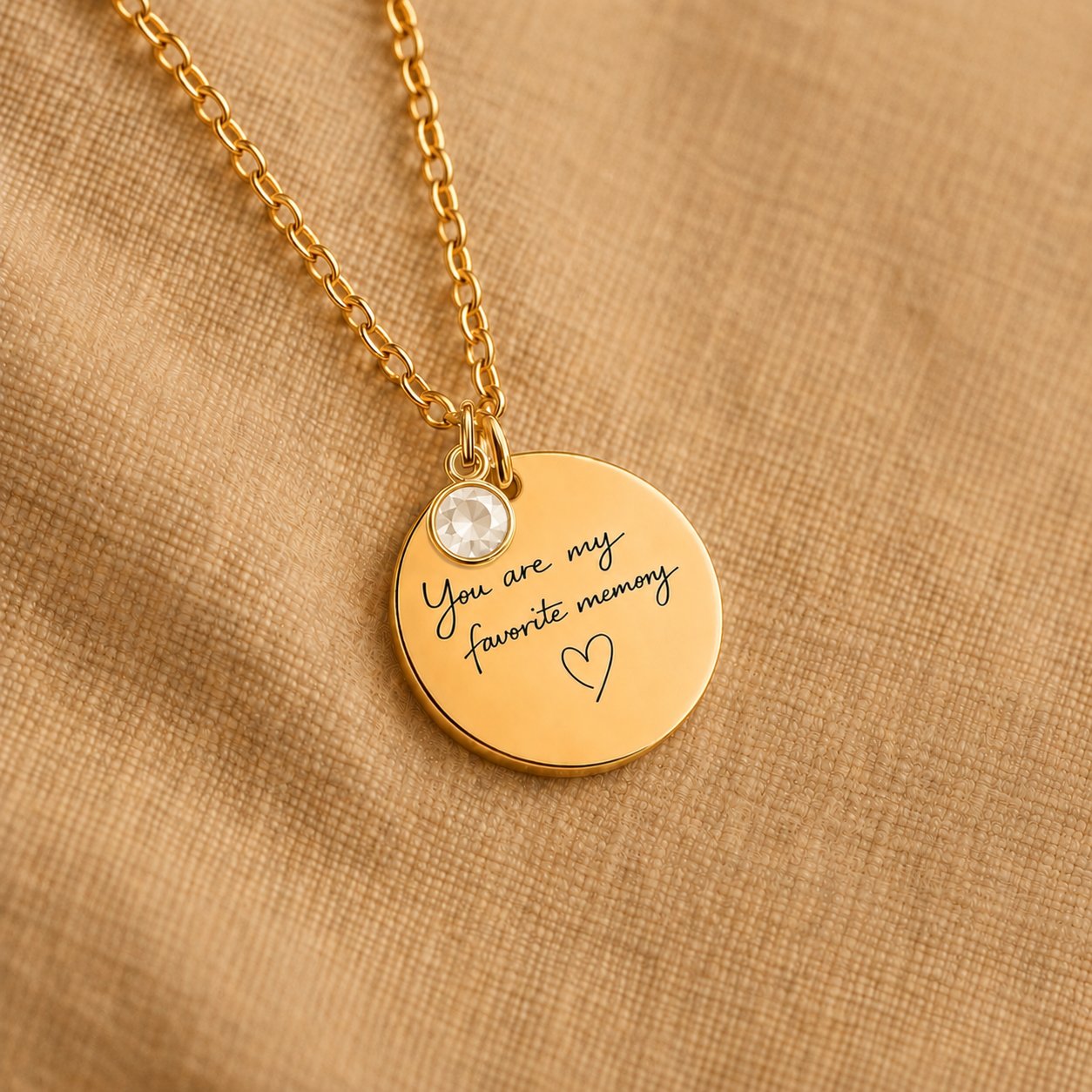 You Are My Favorite Memory Birthstone Necklace | Personalized Engraved Gift