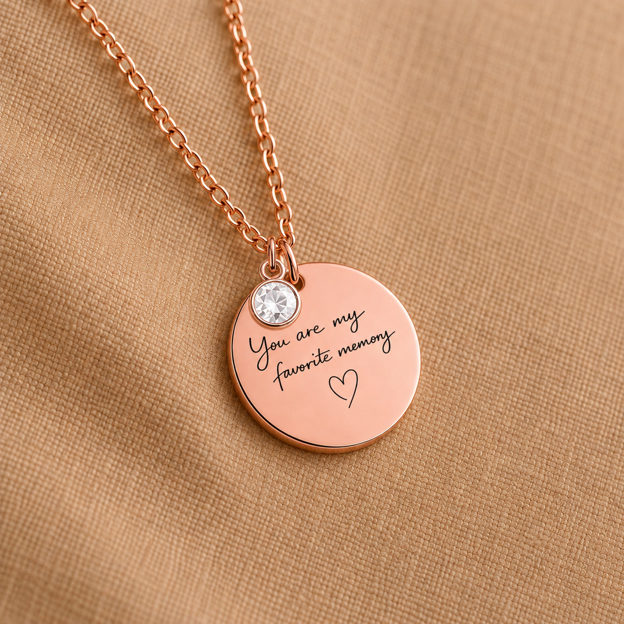 You Are My Favorite Memory Birthstone Necklace | Personalized Engraved Gift