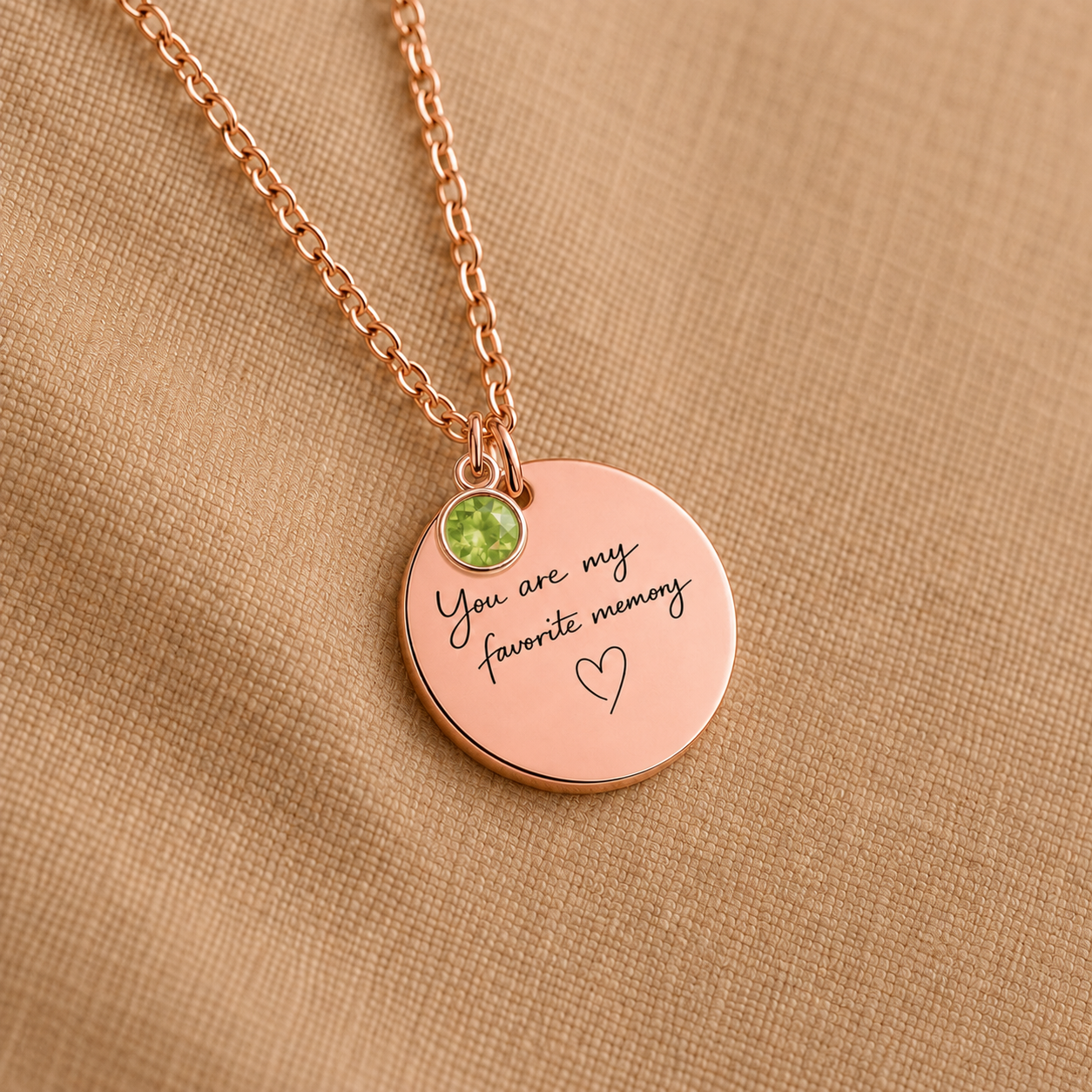 You Are My Favorite Memory Birthstone Necklace | Personalized Engraved Gift