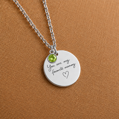 You Are My Favorite Memory Birthstone Necklace | Personalized Engraved Gift