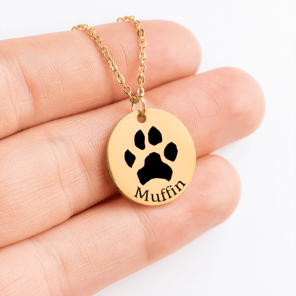 Personalized Paw Print Necklace | Custom Pet Keepsake Gift