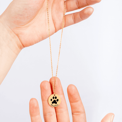 Personalized Paw Print Necklace | Custom Pet Keepsake Gift