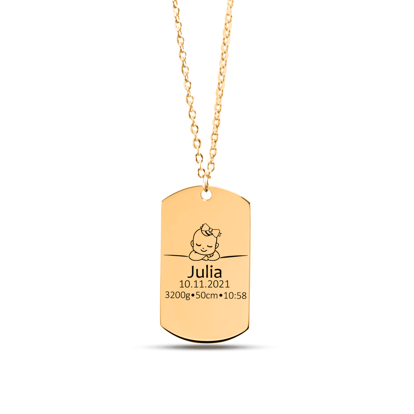 Custom Engraved Baby Keepsake Necklace - My Tiny Memories