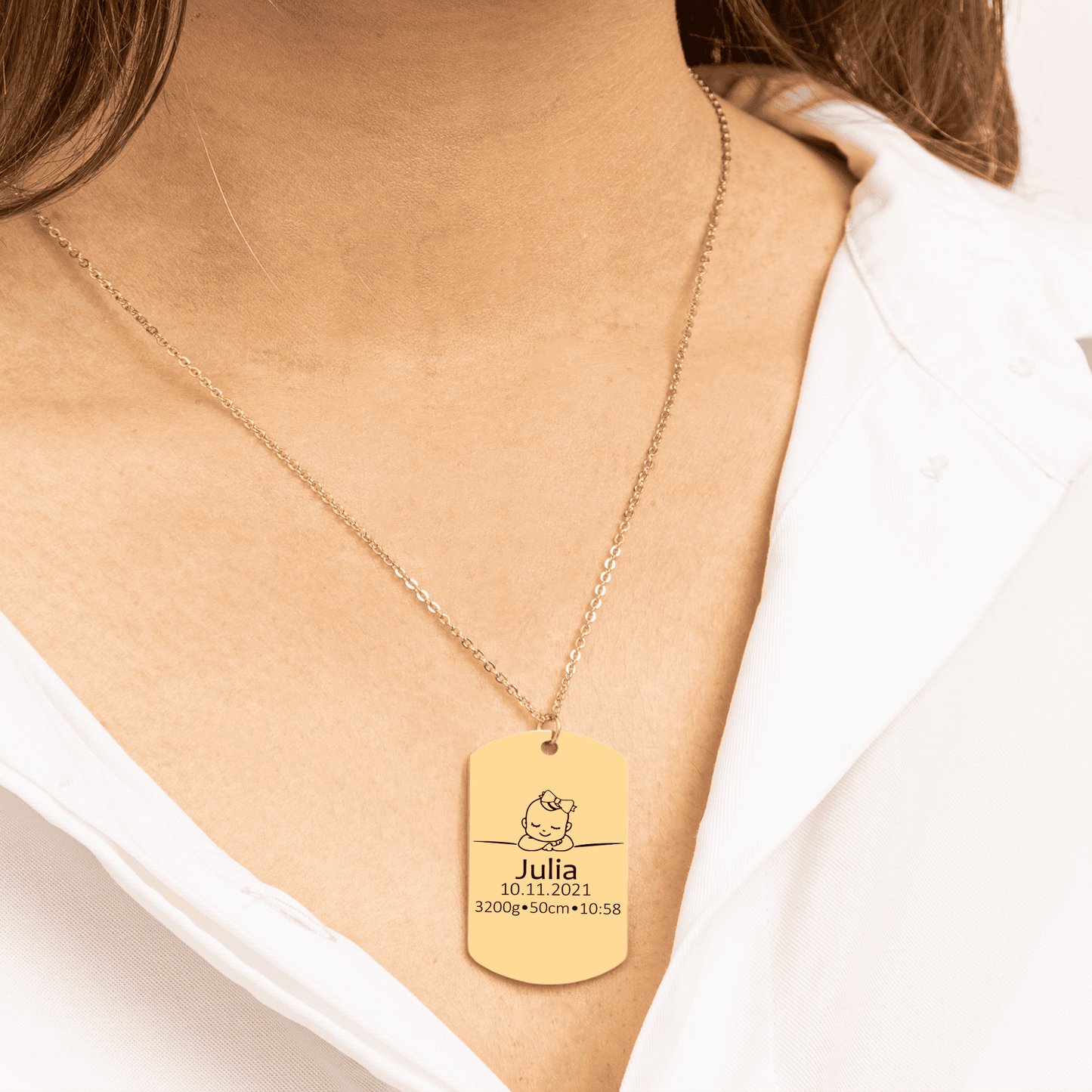 Custom Engraved Baby Keepsake Necklace - My Tiny Memories