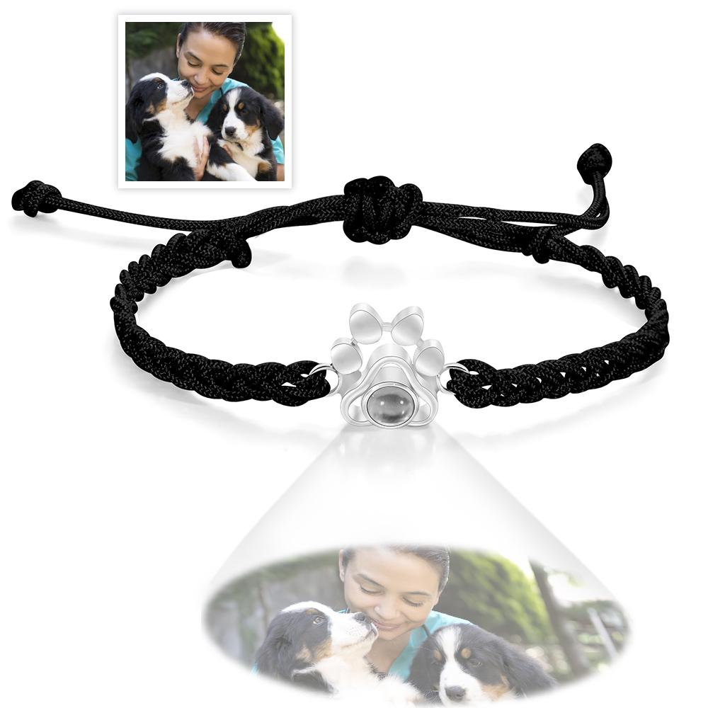 Custom Pet Photo Projection Bracelet | Paw Print Keepsake Gift - My Tiny Memories