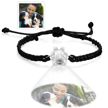 Custom Pet Photo Projection Bracelet | Paw Print Keepsake Gift - My Tiny Memories