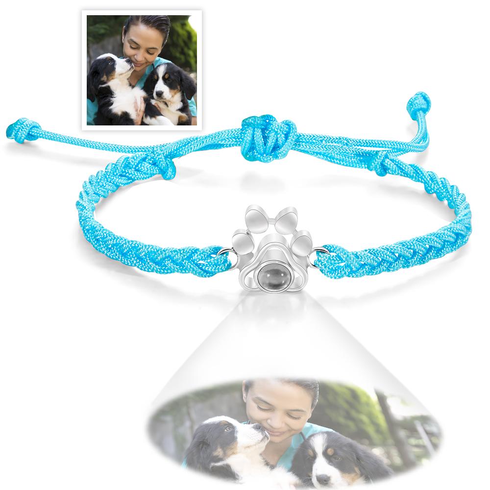 Custom Pet Photo Projection Bracelet | Paw Print Keepsake Gift - My Tiny Memories