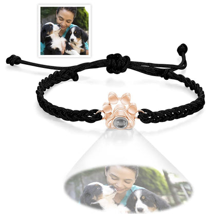 Custom Pet Photo Projection Bracelet | Paw Print Keepsake Gift - My Tiny Memories
