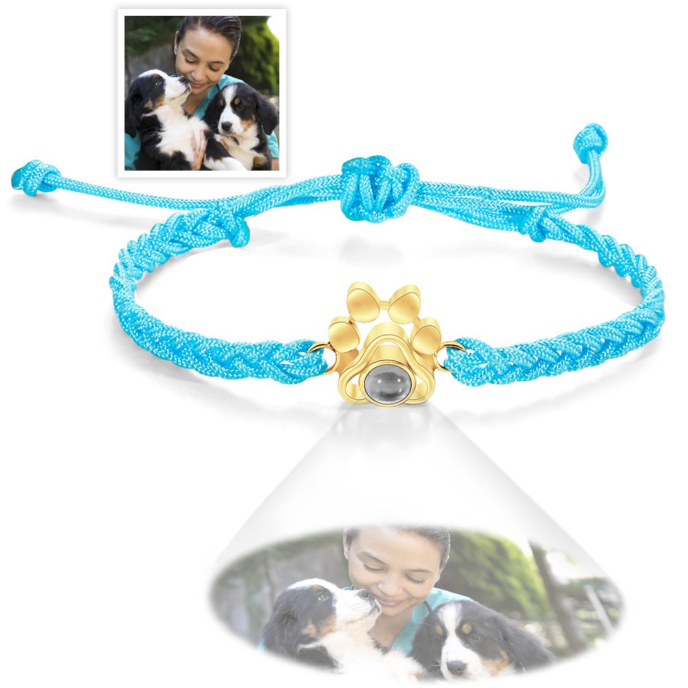 Custom Pet Photo Projection Bracelet | Paw Print Keepsake Gift - My Tiny Memories
