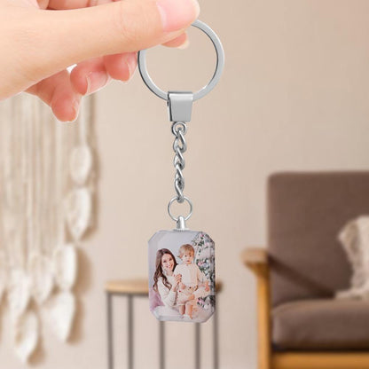 Custom Photo Crystal Keychain | Personalized Memorial Keepsake - My Tiny Memories