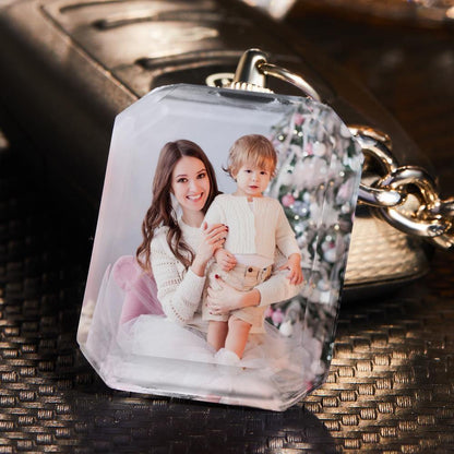 Custom Photo Crystal Keychain | Personalized Memorial Keepsake - My Tiny Memories