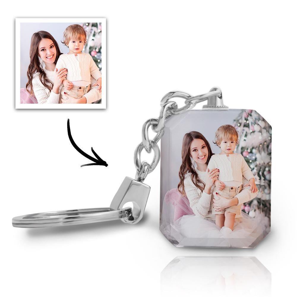Custom Photo Crystal Keychain | Personalized Memorial Keepsake - My Tiny Memories