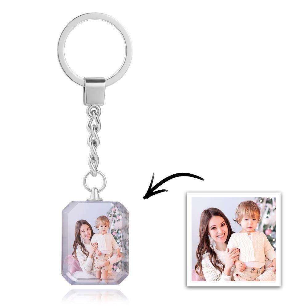 Custom Photo Crystal Keychain | Personalized Memorial Keepsake - My Tiny Memories