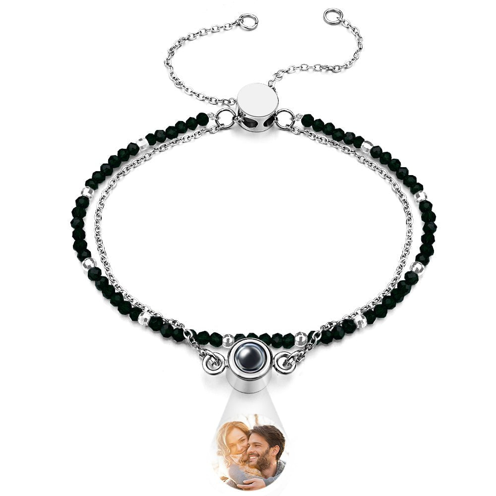 Custom Photo Projection Bracelet | Personalized Crystal Memory Bracelet - My Tiny Memories