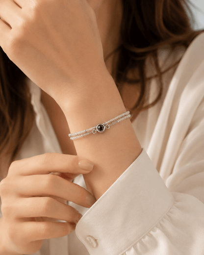 Custom Photo Projection Bracelet | Personalized Crystal Memory Bracelet - My Tiny Memories
