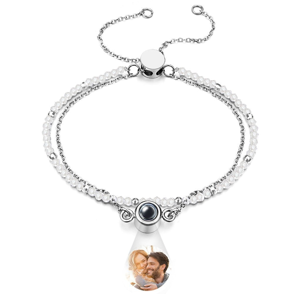 Custom Photo Projection Bracelet | Personalized Crystal Memory Bracelet - My Tiny Memories