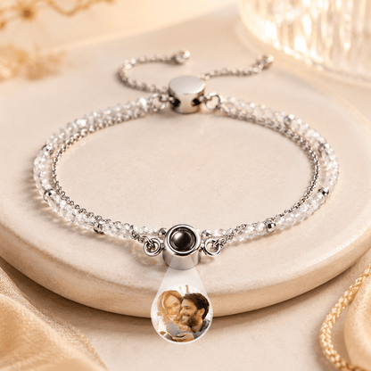 Custom Photo Projection Bracelet | Personalized Crystal Memory Bracelet - My Tiny Memories