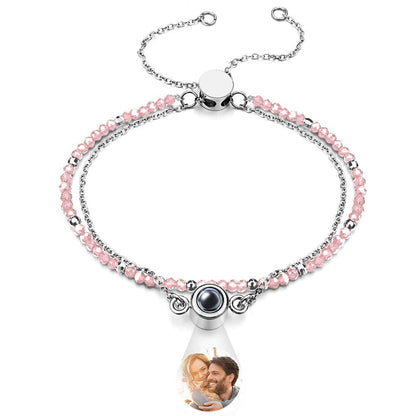 Custom Photo Projection Bracelet | Personalized Crystal Memory Bracelet - My Tiny Memories