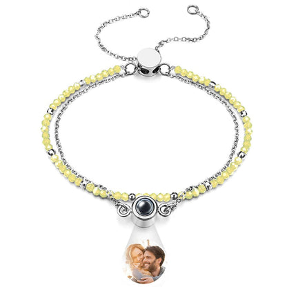 Custom Photo Projection Bracelet | Personalized Crystal Memory Bracelet - My Tiny Memories