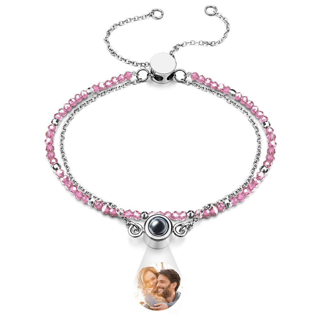 Custom Photo Projection Bracelet | Personalized Crystal Memory Bracelet - My Tiny Memories
