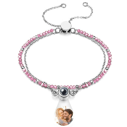 Custom Photo Projection Bracelet | Personalized Crystal Memory Bracelet - My Tiny Memories