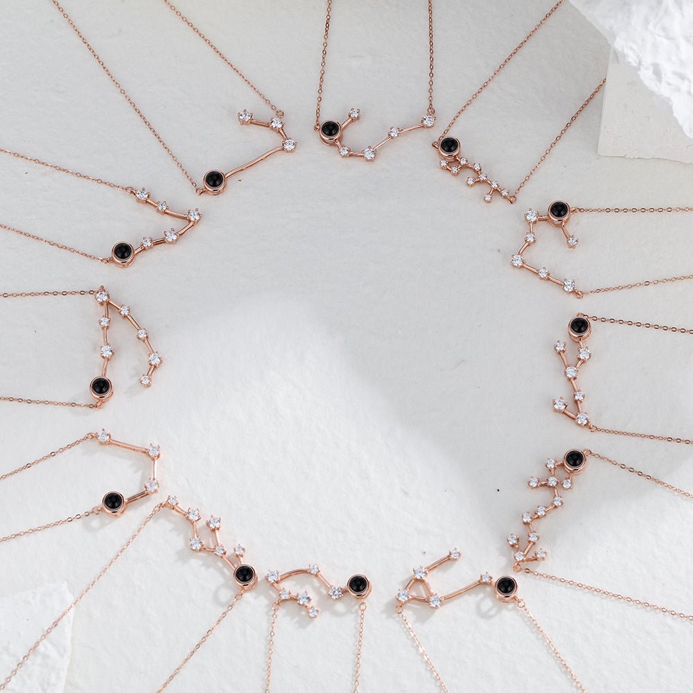 Custom Photo Projection Constellation Necklace | Zodiac Gift - My Tiny Memories