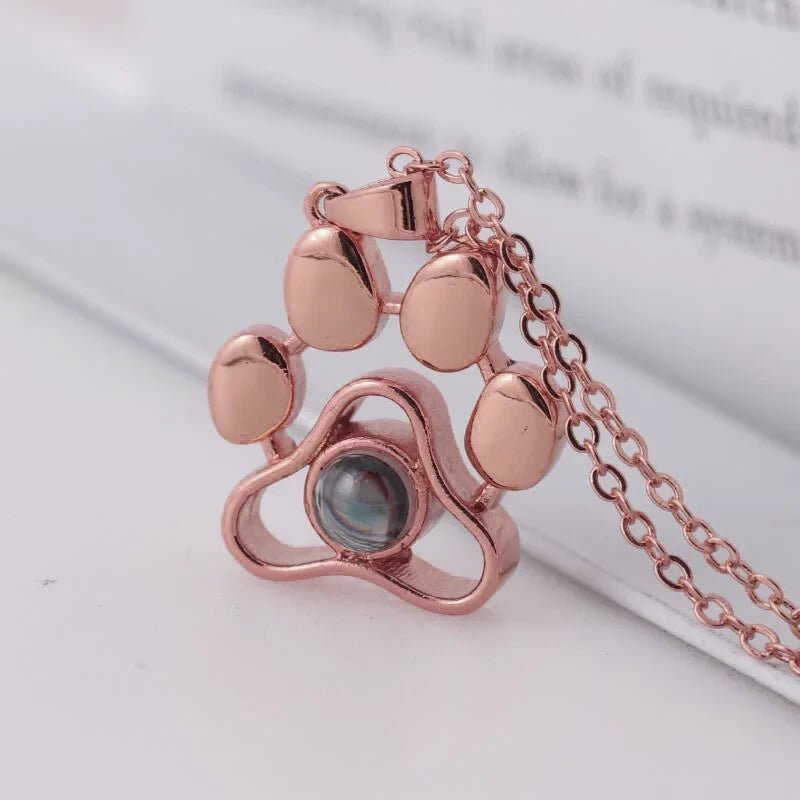 Custom Photo Projection Paw Necklace - My Tiny Memories