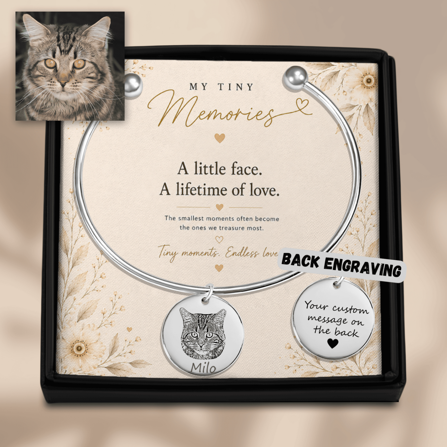Personalized Pet Photo Bangle Bracelet