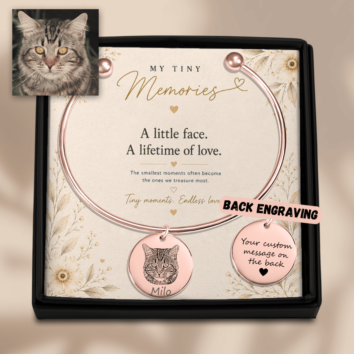 Personalized Pet Photo Bangle Bracelet