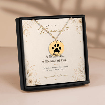 Personalized Paw Print Necklace | Custom Pet Keepsake Gift